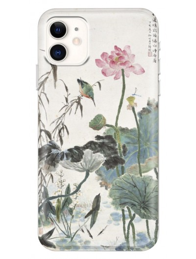 Husa iPhone 16, Silicon Premium, Asian Flower